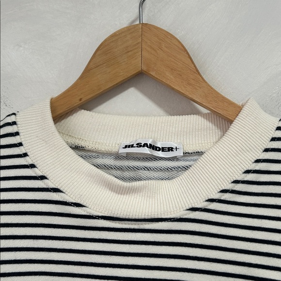 JIL SANDER PLUS LONG SLEEVE STRIPED BACK LOGO T-SHIRT medium - Picture 6 of 12